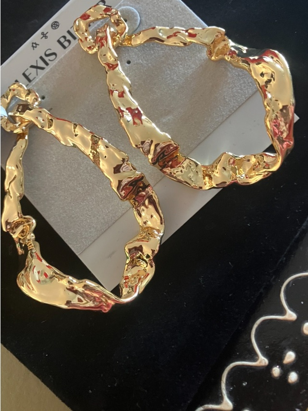 Hammered Gold Hoop Earrings for Women